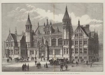 The New Law Courts at Birmingham, the Foundation-Stone of which was laid by the Queen on Wednesday